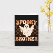 Carte Costume assorti de frère fantôme rétro groovy effr (Fleur jaune)