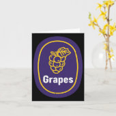 Carte Costume Autocollant Raisins Enfants Raisins Fruit  (Fleur jaune)