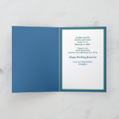 Carte Costume bleu marine suave Anniversaire Afro-Améric (Intérieur)