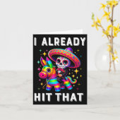 Carte Costume Cinco De Mayo J'Ai Déjà Touché Que Pinata  (Fleur jaune)