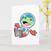 Carte Costume d'astronaute grenouille espace (Fleur jaune)