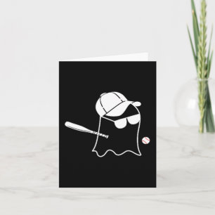 Carte Costume de baseball de fantôme Halloween drôle de