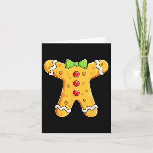 Carte Costume de bonhomme en pain d'épices Halloween Noë