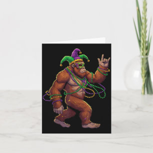 Carte Costume de bouffon de festival drôle de gros pied