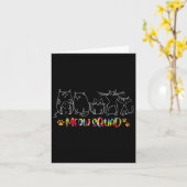 Carte Costume de chat Halloween Meow Squad (Fleur jaune)