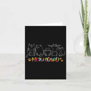Carte Costume de chat Halloween Meow Squad