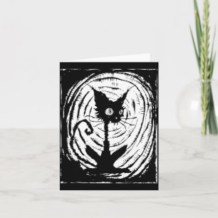 Carte Costume de chat noir paresseux Halloween Y Y Perfo