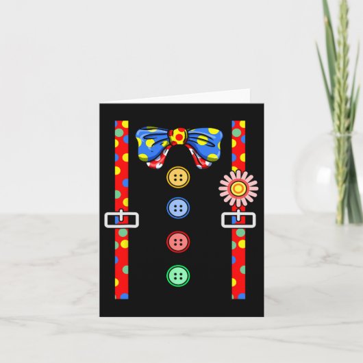 Carte Costume de clown Halloween (Devant)