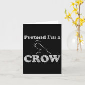 Carte Costume de Corbeau Halloween Faire semblant d'être (Fleur jaune)