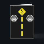 Carte Costume de couple avec phares de cerf et marquages<br><div class="desc">Costume de couple de phares de cerf avec marquages routiers pour Halloween</div>