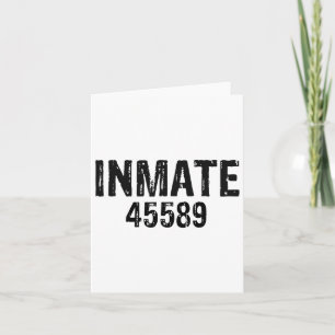 Carte Costume de détenu de la prison d'Halloween