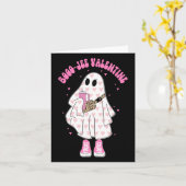 Carte Costume de fantôme mignon de saison Saint-Valentin (Fleur jaune)