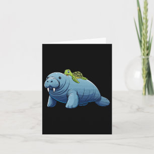 Carte Costume de lamantin à cheval sur une tortue Enfant