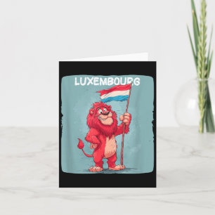 Carte Costume de lion drapeau luxembourgeois cool pour g