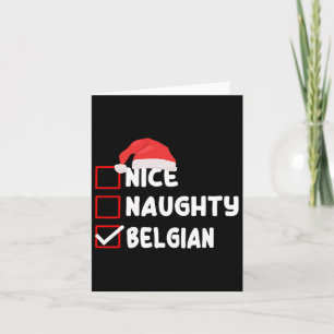Carte Costume de Noël de Belgique Drôle de Père Noël de