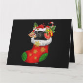 Carte Costume de Noël drôle de Pug illuminé pour amateur (Dos)