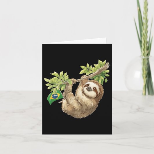 Carte Costume de paresseux brésilien mignon pour adultes (Devant)