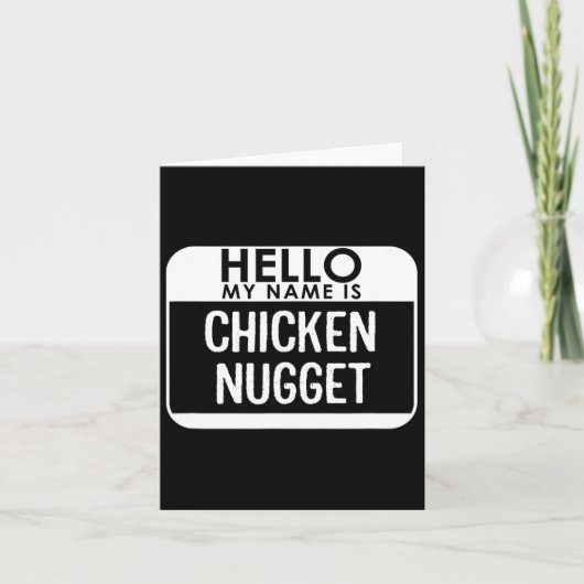 Carte Costume de poulet Nugget amusant Dernière minute f (Devant)