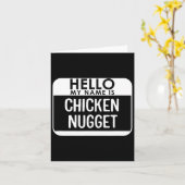 Carte Costume de poulet Nugget amusant Dernière minute f (Fleur jaune)