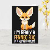 Carte Costume de renard fennec filles renard  (Fleur jaune)