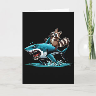 Carte Costume de requin à cheval de Raton laveur pour en