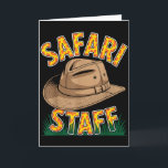 Carte Costume de safari cool pour hommes femmes enfants<br><div class="desc">Costume de safari cool pour hommes femmes enfants adultes safari africain</div>
