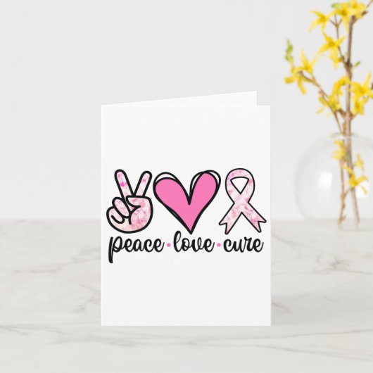 Carte Costume de sensibilisation au cancer du sein Pink (Fleur jaune)