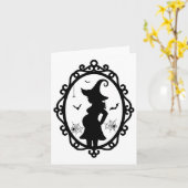 Carte Costume De Sorcière Enceinte D'Halloween Et De Sor (Fleur jaune)