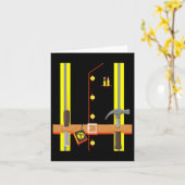 Carte Costume De Travailleur De Construction Pour Garçon (Fleur jaune)