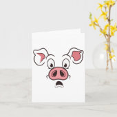 Carte Costume de visage de cochon  (Fleur jaune)