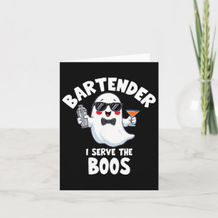 Carte Costume D'Halloween Bartender I Sert Les Boos Men