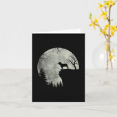 Carte Costume D'Halloween Chien Et Lune Français (Fleur jaune)