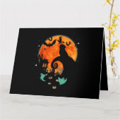 Carte Costume d'Halloween Citrouille Effrayante Lune pou (Fleur jaune)