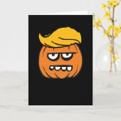 Carte Costume d'Halloween Citrouille Trump (Fleur jaune)