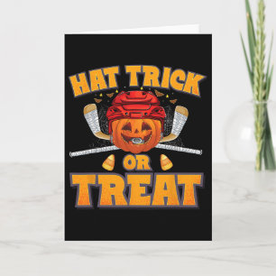 Carte Costume d'Halloween de joueur de hockey sur glace