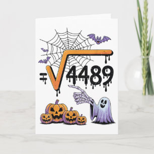 Carte Costume d'Halloween de professeur de mathématiques