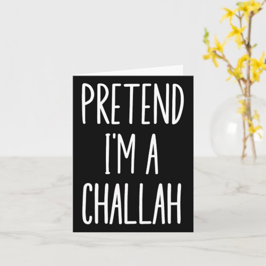 Carte Costume d'Halloween facile Hanoukka Challah (Fleur jaune)