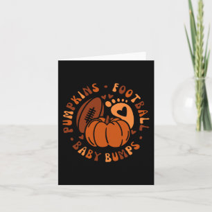 Carte Costume d'Halloween Football Citrouille bébé Hallo