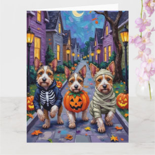 Carte Costume d'Halloween pour Biewer Terrier allant che