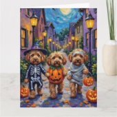 Carte Costume d'Halloween pour chiens Cockapoo allant ch (Devant)