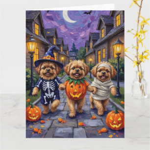 Carte Costume d'Halloween pour chiens Pékinois allant ch
