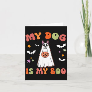 Carte Costume d'Halloween pour Terrier de Boston noir Mo