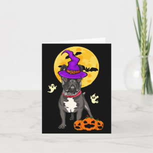 Carte Costume d'Halloween sorcière Bouledogue français n