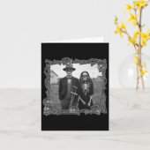 Carte Costume d'Halloween squelette gothique américain (Fleur jaune)