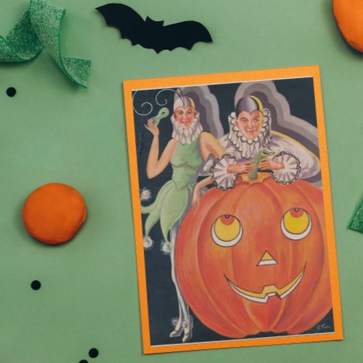 Carte Costume d'Halloween vintage