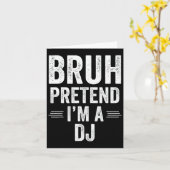 Carte Costume Dj Halloween Bruh Faire semblant d'être un (Fleur jaune)