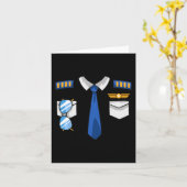 Carte Costume d'uniforme de pilote d'avion Aviation Avia (Fleur jaune)