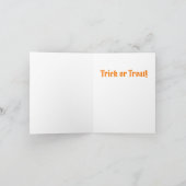 Carte Costume Fantôme de chien drôle d'Halloween (Intérieur)