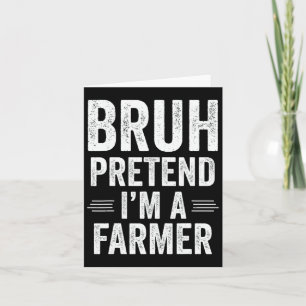 Carte Costume fermier Halloween Bruh Faire semblant d'êt