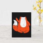 Carte Costume Fox mignon animal facile Halloween cadeau (Fleur jaune)